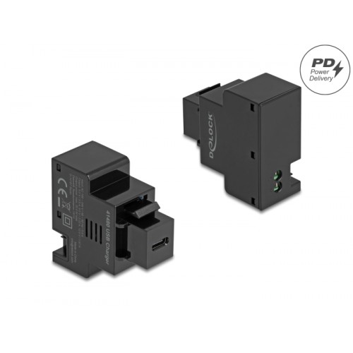 Delock Keystone Module USB Type-C™ Charging Port PD 20 W black