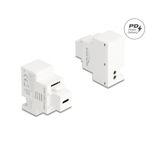 Delock Keystone Module USB Type-C™ Charging Port PD 20 W white