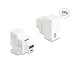 Delock Keystone Module with USB Type-A and USB Type-C™ Charging Port PD 20 W white