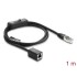 Delock RJ45 Cable plug to jack with switch Cat.6 F/UTP 1 m - network switching black