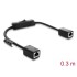 Delock RJ45 Cable jack to jack with switch Cat.6 F/UTP 0.3 m - network switching black