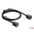 Delock RJ45 Cable jack to jack with switch Cat.6 F/UTP 1 m - network switching black