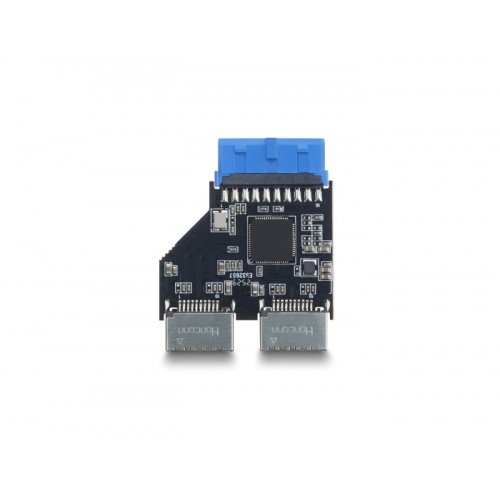 Delock USB 5 Gbps Hub 20 pin header female to 2 x USB 5 Gbps Type-E Key A female