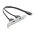 Delock USB Type-E Key A male to 2 x USB 5 Gbps Type-A female with slot bracket connection cable 35.5 cm