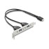 Delock USB Type-E Key B male to 2 x USB 5 Gbps Type-A female with slot bracket connection cable 35.5 cm