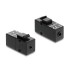 Delock Keystone Module stereo jack female 3.5 mm 4 pin to stereo jack female 3.5 mm 4 pin black