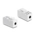 Delock Keystone Module stereo jack female 3.5 mm 4 pin to stereo jack female 3.5 mm 4 pin white