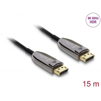 Delock Active Optical Cable DisplayPort 2.1 8K 60 Hz 40 Gbps 15 m