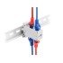 Delock RJ45 Coupler Cat.6A Dual jack to jack for DIN rail mounting grey