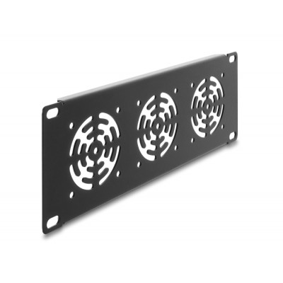 Delock 10″ 2U Rack Cover for 3 fans 60 x 60 mm dark grey 2