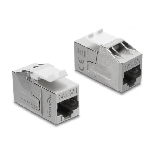 Delock Keystone Module coupler RJ45 jack to RJ45 jack Cat.6A shielded
