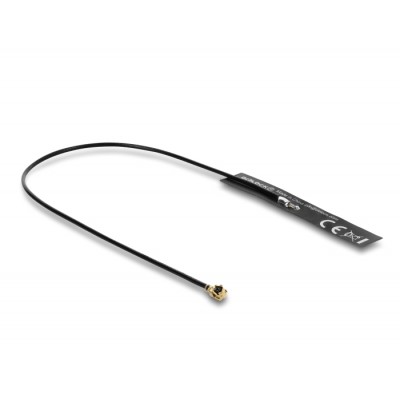 Delock WiFi 2.4 GHz Antenna I-PEX Inc., MHF® I plug 3.4 dBi omnidirectional with connection cable 1.13 18 cm FPC internal self-a 2