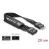 Delock HD Audio Flat Cable Motherboard Extension Cable 9 pin pin header male to pin header female 20 cm black