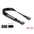 Delock HD Audio Flat Cable Motherboard Extension Cable 9 pin pin header male to pin header female 30 cm black