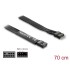 Delock HD Audio Flat Cable Motherboard Extension Cable 9 pin pin header male to pin header female 70 cm black