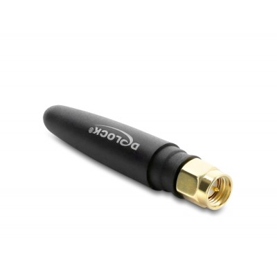 Delock LTE Antenna SMA plug 1.82 dBi omnidirectional fixed black