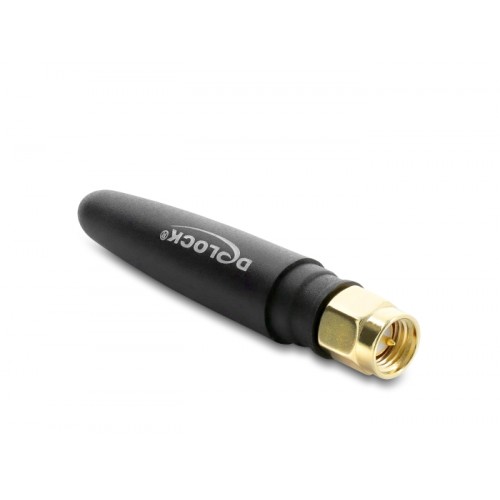 Delock LTE Antenna SMA plug 1.82 dBi omnidirectional fixed black