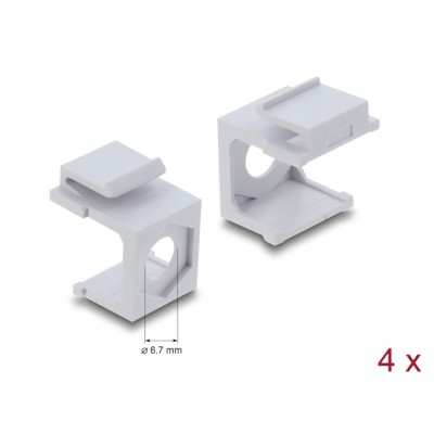 Delock Keystone cover white with 7 mm hole 4 pieces