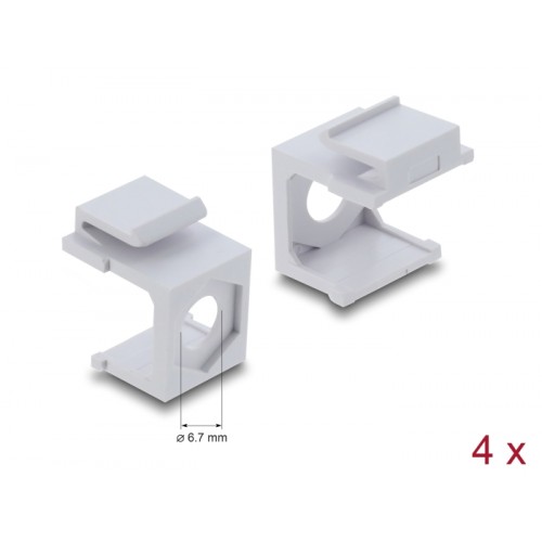 Delock Keystone cover white with 7 mm hole 4 pieces