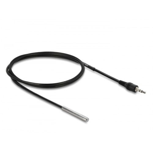 Delock Temperature Sensor Cable with 3.5 mm 3 pin stereo jack male DS18B20 1 m