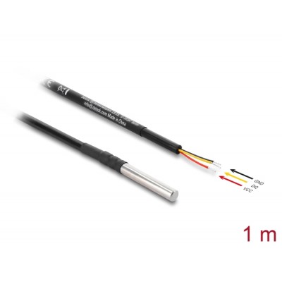 Delock Temperature Sensor Cable with 3 x open cable ends DS18B20 1 m
