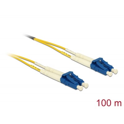 Delock Optical Fiber Cable LC Duplex to LC Duplex singlemode OS2 100 m