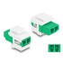 Delock Keystone Module LC Duplex female to LC Duplex female green / white