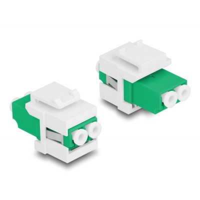 Delock Keystone Module LC Duplex female to LC Duplex female green / white 2