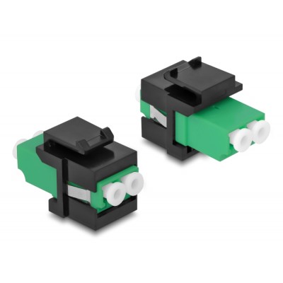 Delock Keystone Module LC Duplex female to LC Duplex female green / black 2