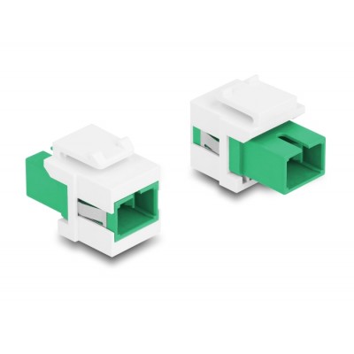 Delock Keystone Module SC Simplex female to SC Simplex female green / white