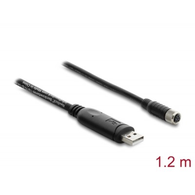 Navilock Connection Cable for M8 GNSS receiver USB 2.0 Type-A male to M8 female waterproof 1.2 m