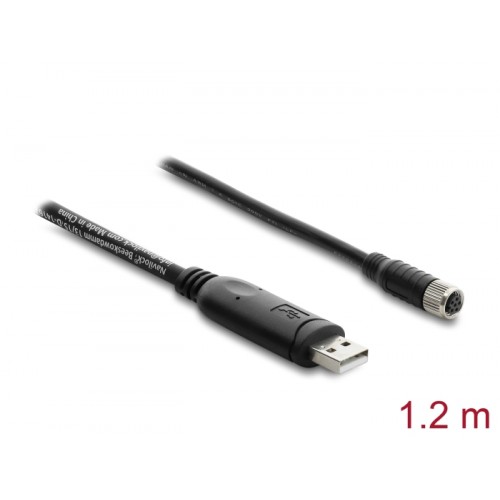 Navilock Connection Cable for M8 GNSS receiver USB 2.0 Type-A male to M8 female waterproof 1.2 m