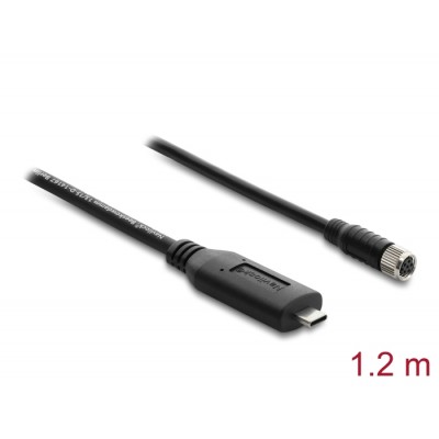 Navilock Connection Cable for M8 GNSS receiver USB 2.0 Type-C™ male to M8 female waterproof 1.2 m