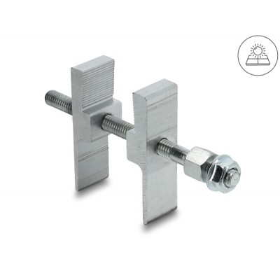 Delock Clamp for Animal Repellent Barrier / Pigeon Repellent for Photovoltaic Solar Modules aluminium