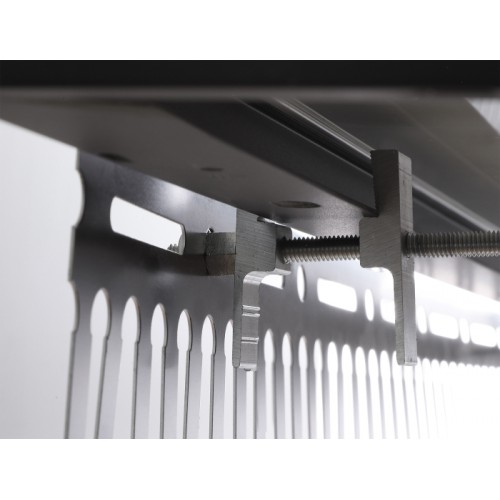 Delock Clamp for Animal Repellent Barrier / Pigeon Repellent for Photovoltaic Solar Modules aluminium