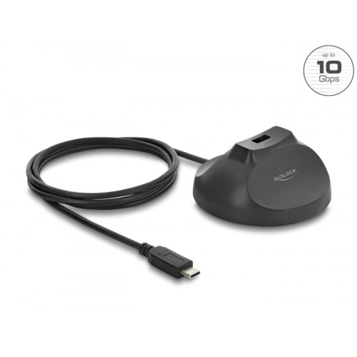 Delock Magnetic base USB Type-A female to USB Type-C™ male 10 Gbps Docking Cable 1.2 m