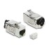 Delock Keystone Module RJ45 jack Cat.6A STP with PoE LED