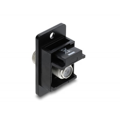 Delock Panel Mount F female to F female black 2