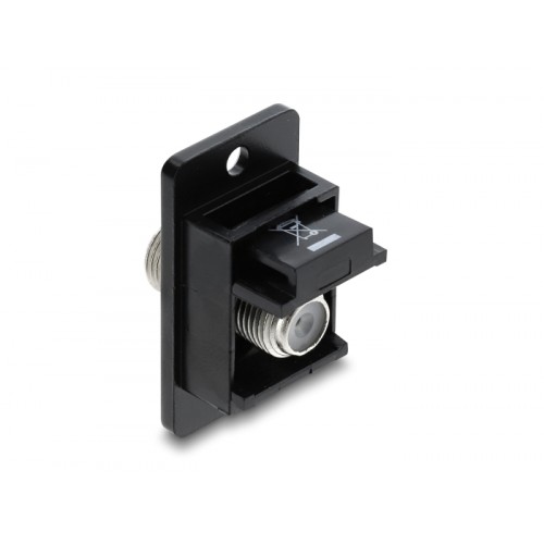 Delock Panel Mount F female to F female black