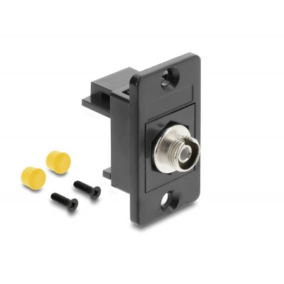 Delock Panel Mount FC Simplex female to female black