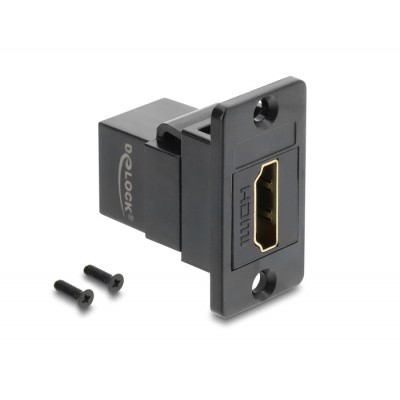 Delock Panel Mount HDMI female to female 4K black