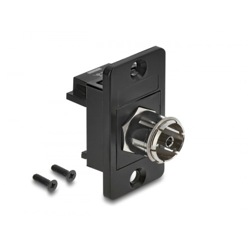 Delock Panel Mount IEC female to F female black