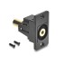 Delock Panel Mount stereo jack female 3.5 mm 3 pin to stereo jack female 3.5 mm 3 pin gold plated black