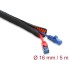 Delock Cable Protection Sleeve with orange Wear Warning Indicator self-closing double-layered 5 m x 16 mm black