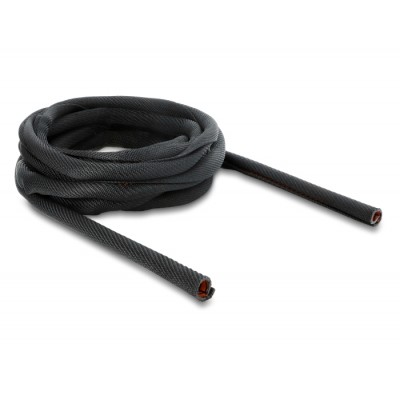 Delock Cable Protection Sleeve with orange Wear Warning Indicator self-closing double-layered 5 m x 19 mm black 2