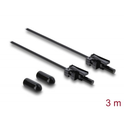 Delock Fibre Optic Plastic POF Cable HFBR 4532-4532Z Simplex male to Simplex male 3 m