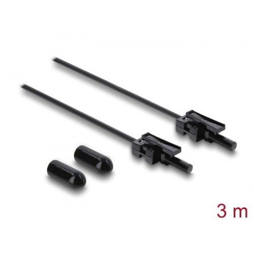 Delock Fibre Optic Plastic POF Cable HFBR 4532-4532Z Simplex male to Simplex male 3 m