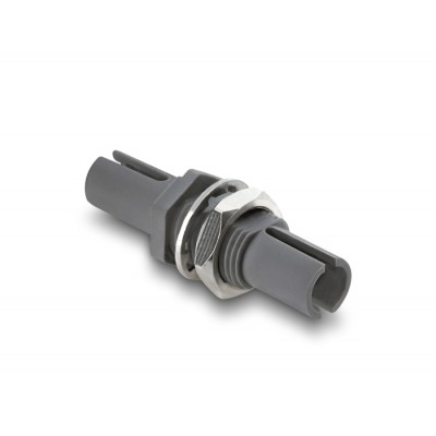 Delock Fibre Optic Plastic Coupler HFBR 4505Z Simplex female to Simplex female for panel mounting grey