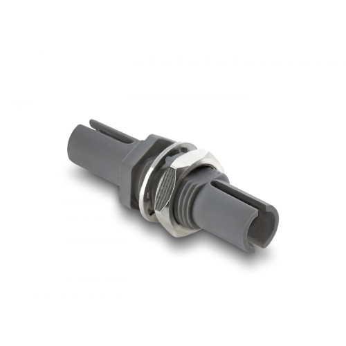 Delock Fibre Optic Plastic Coupler HFBR 4505Z Simplex female to Simplex female for panel mounting grey