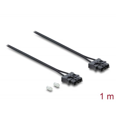 Delock Fibre Optic Plastic POF Servo Connection Cable male to male diameter 2.2 mm 1 m black
